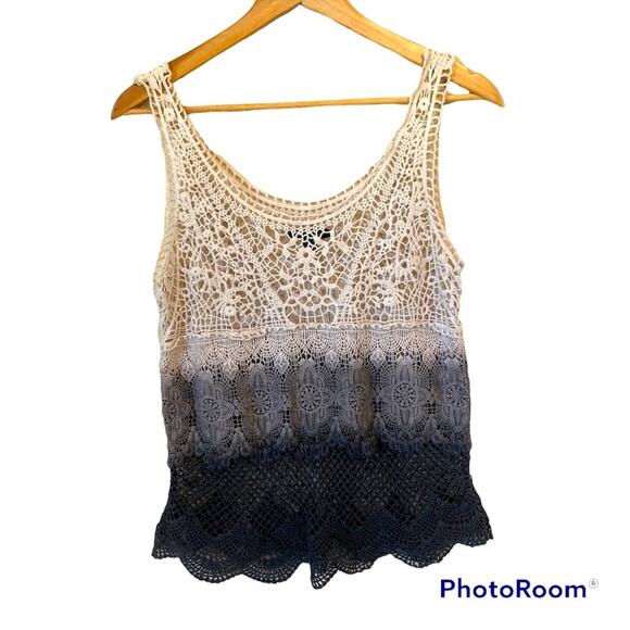 American Eagle Crochet Tank Top Womens Small Shirt Romantic Boho Coquette Fairy - Picture 1 of 4
